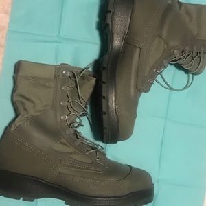 Steel toed Combat Boots—Airforce- Green ❤️🇺🇸